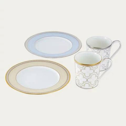 ノリタケ トレフォリオゴールド＆プラチナ モーニングペア（色変り） Noritake 正規品 食器 ギフトセット 結婚祝い 新築祝い 誕生日プレゼント お祝い